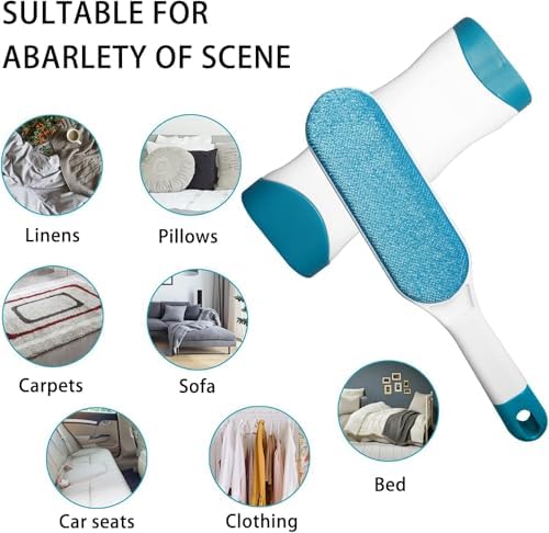 2 Pack Furniture Lint Remover Brushes, Double Sided Self Cleaning Loose Hair - Image 5