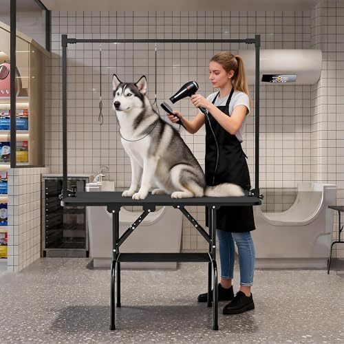 46-Inch Dog Grooming Table for Large Dogs, Foldable Pet Grooming Table - Image 7