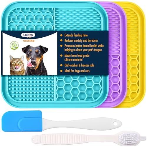 LUKITO 3PCS Lick Mat for Dogs and Cats, Licking Mat by LUKITO