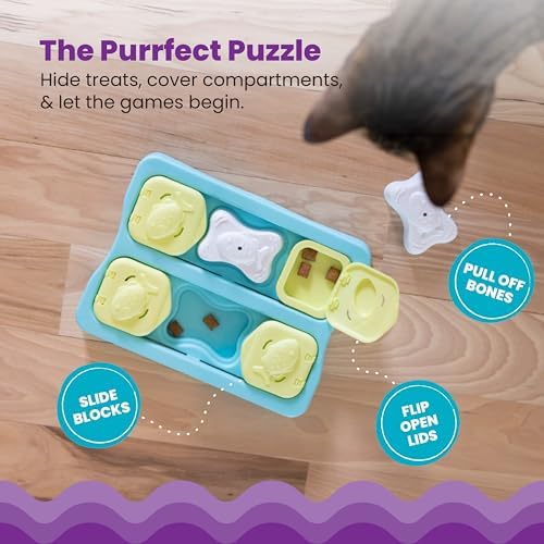Catstages Nina Ottosson Kitty Cube Puzzle Cat Toy Treat Puzzle - Image 3