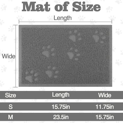 Darkyazi Cat Litter Box Mat for Floor Litter Trapping Mat Non-Slip Backing - Image 2