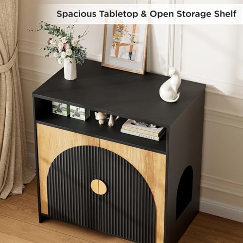 Halitaa Cat Litter Box Enclosure, Cat Litter Box Furniture - Image 6