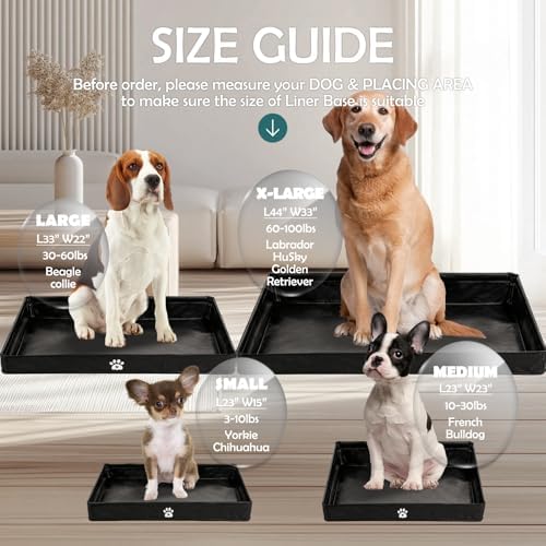 MEEXPAWS Dog Pee Pad Holder, Foldable Puppy Litter Box Indoor Potty Tray - Image 3