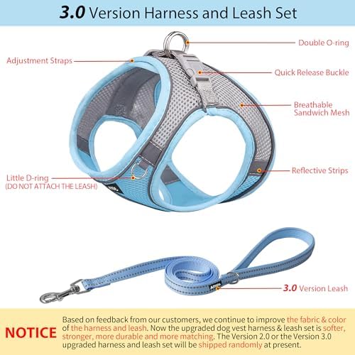 AIITLE Medium Dog Harness and Leash Set, Step-in Puppy Pet Vest - Image 3