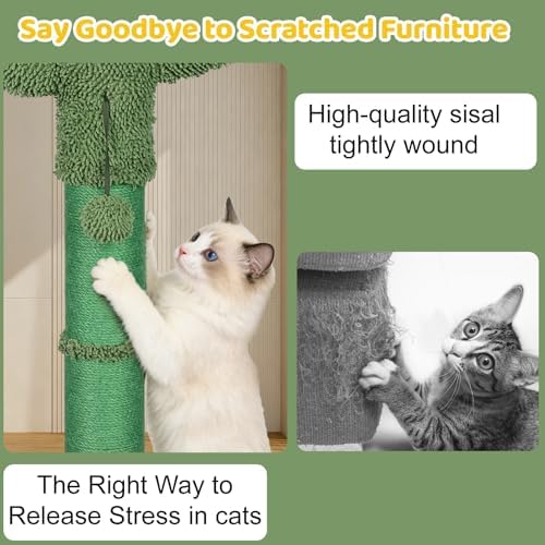 Tall Cat Scratching Post for Indoor Cats, Sisal Scratching Post - Image 6