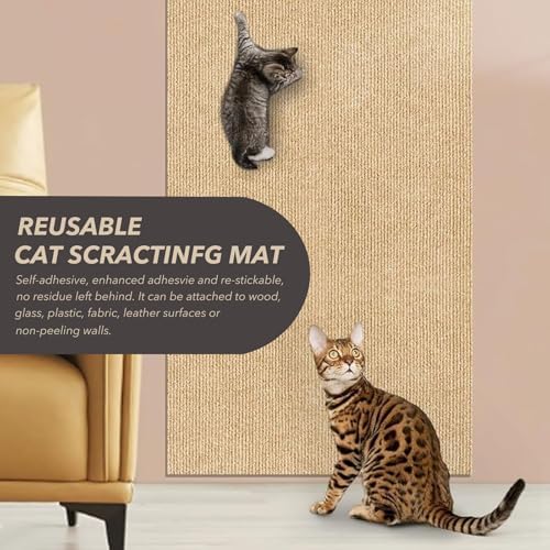 Self-Adhesive Cat Scratching Mat, Cat Scratch Furniture Protector - Image 5