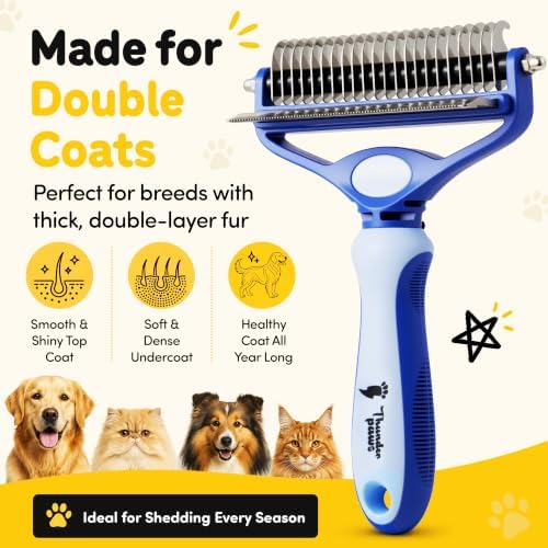 2-in-1 Deshedding Brush and Dematting Rake - Image 3
