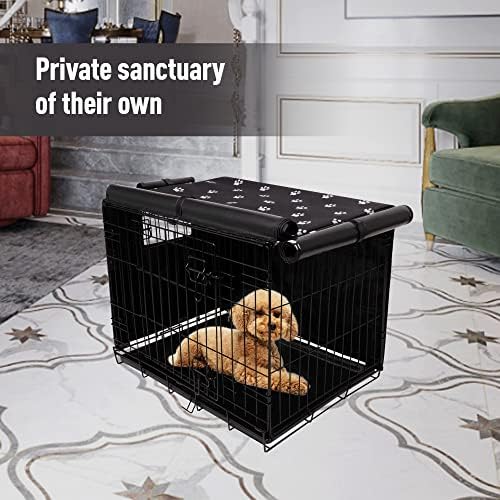 Pet Prime Dog Crate Cover Indoor/Outdoor Durable Windproof 600D Oxford Fabric - Image 6