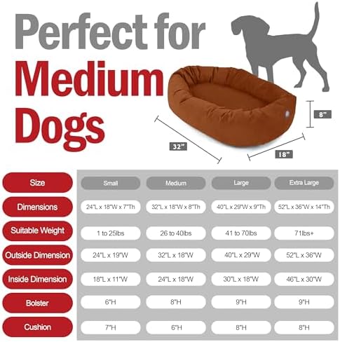 Majestic Pet 32 Inch Suede Calming Dog Bed Washable – Cozy Soft Round Dog Bed - Image 3