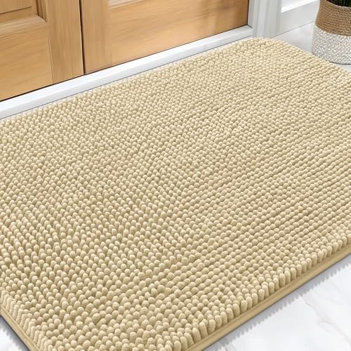 OLANLY Dog Door Mat for Muddy Paws 34x21, Super Absorbent Chenille Mud Mat by OLANLY
