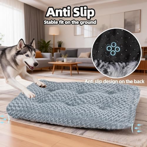 Dog Bed Large Size, Plush Washable Pet Bed Mat, Dog Crate Bed 41"x27" - Image 4
