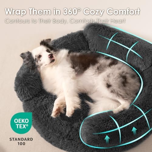 EHEYCIGA 30" Calming Donut Dog Bed - Image 4