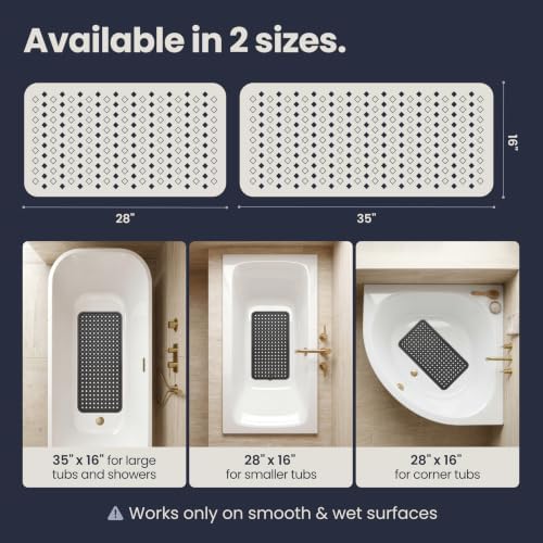 homerella Bathtub Mat Non Slip 35x16 Shower Mat Non Slip Anti Mold BPA Free - Image 5