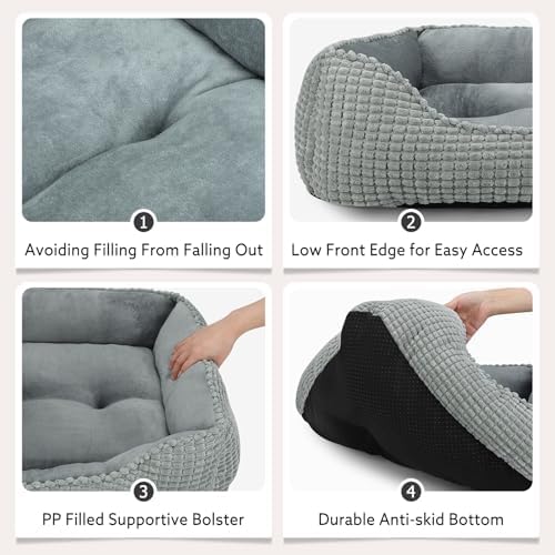 MIXJOY Large Dog Bed for Large Medium Small Dogs, Rectangle Washable Orthopedic - Image 4