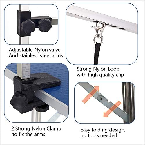 Pet Dog Grooming Table, Adjustable Large Heavy Duty Professional Foldable - Image 5