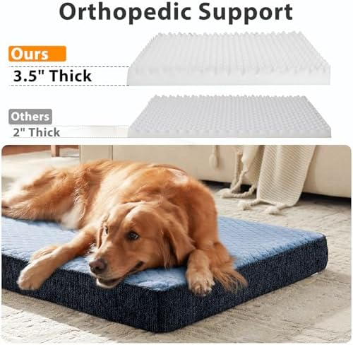 JOEJOY Orthopedic Medium Dog Bed, Washable Dog Crate Bed Medium Sized - Image 4