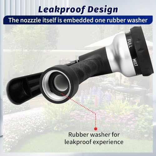 AUTOMAN-Garden-Hose-Nozzle, ABS Water Spray Nozzle, 7 Adjustable Watering - Image 2