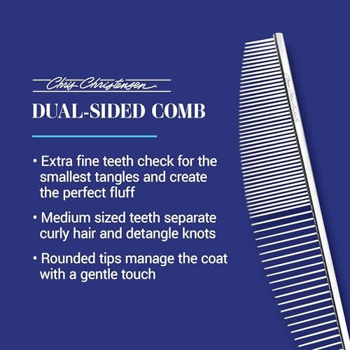 Chris Christensen 00C 6.5 in Crescent Coarse/Fine Finishing Butter Comb - Image 3