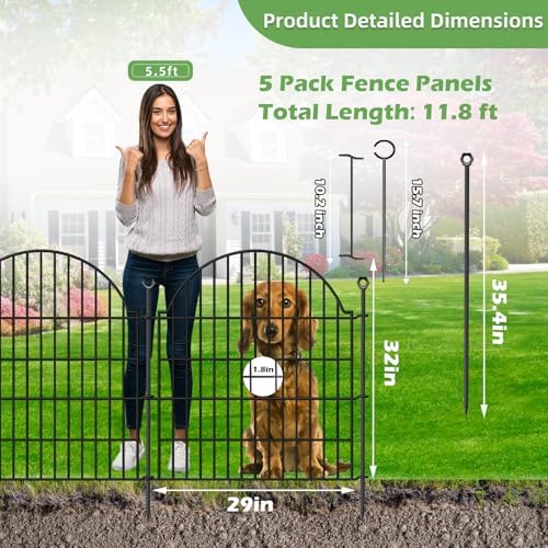5 Panels No Dig Decorative Garden Fence - Image 2