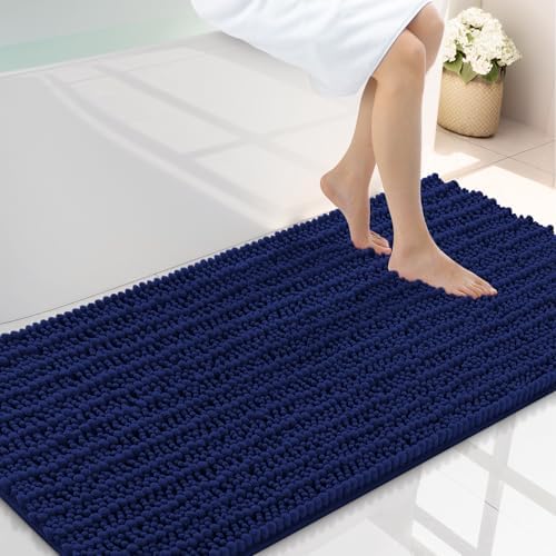 Smiry Bathroom Rugs 44X24, Extra Soft Rubber Backing Chenille Bath Mats by Smiry