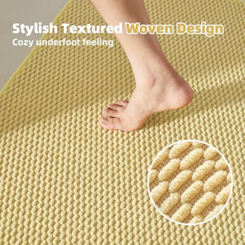 TYUU Bathroom Runner Rugs, Long Bath Mat Runner Washable Thin Quick Dry Low - Image 3