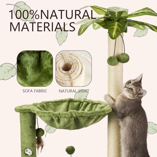 MECOOL Cat Tree for Indoor Cats 35" Tall Cat Scratching Post - Image 3