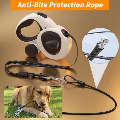 Retractable Dog Leash with USB Rechargeable LED Light - Image 4