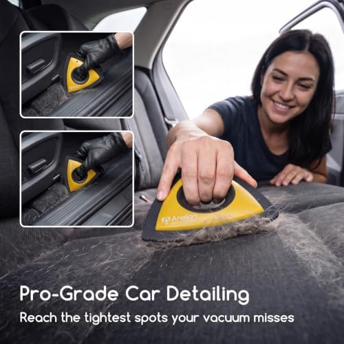 Analan Mini Pet Hair Remover for Car Detailing Dog Hair Tool Brush - Image 2