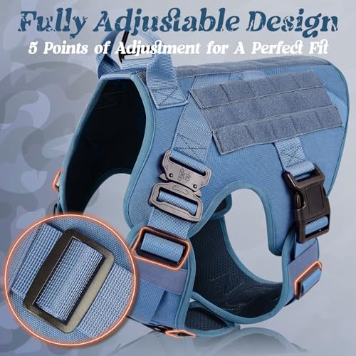 rabbitgoo Tactical Dog Harness for Large, Heavy Duty Military No Pull Vest - Image 6