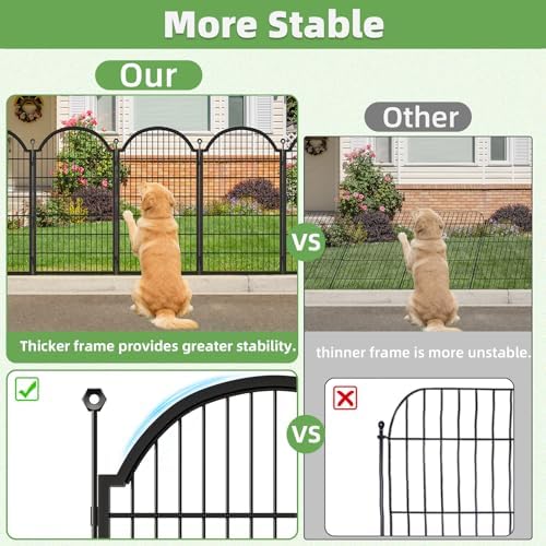 8 Panels No Dig Garden Fence, Dog Fence Outdoor - Image 6