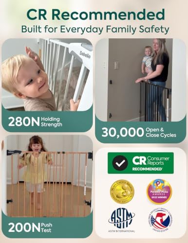 Babelio 34" Extra Tall No Bottom Bar Baby Gate - Image 2