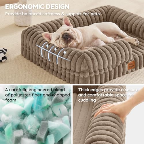 ChiXnuggle Faux Fur Orthopedic Dog Bolster Bed, Waterproof Washable Cover - Image 2