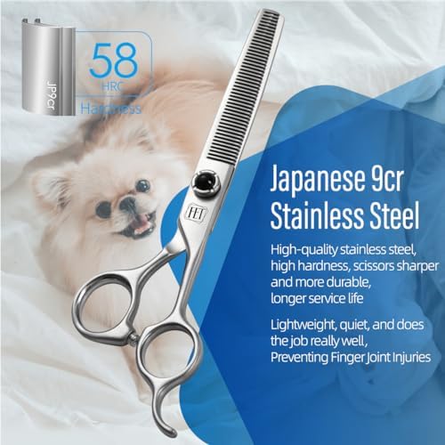 Dog Grooming Scissors: 6.5 inch Pet Blender Shears Made Of Japanese 9CR - Image 2