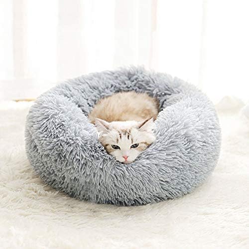 Cat Bed for Indoor Cats, Mini Plush Self Warming Kitten Bed, 20 Inch - Image 2