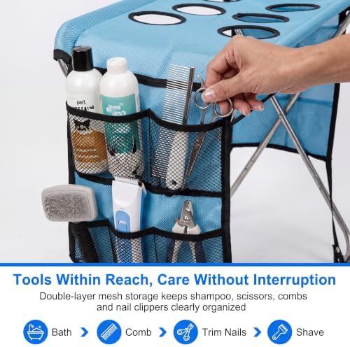Pet Grooming Bath Stand for Small & Medium Dogs Cats 4-Hole - Image 4