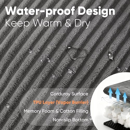 FUKUMARU Dog Couch Bed, Corduroy Cozy Cat Bed, Waterproof, Washable Cover - Image 4