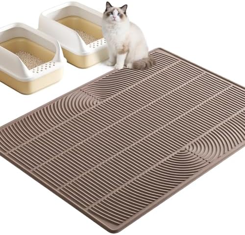 TRZZ XXL Cat Litter Mat, Large Silicone Waterproof Mat by TRZZ