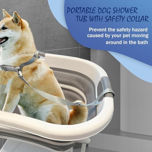 Portable Dog Bath Tub and Dog Washing Station, Collapsible Elevated Pet Tub - Image 3