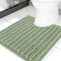 Smiry Bathroom Toilet Rugs U Shaped 20X20, Chenille Bath mats by Smiry