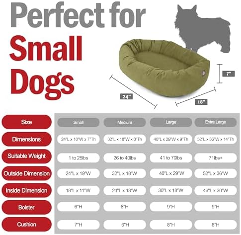 Majestic Pet 24 Inch Suede Calming Dog Bed Washable – Cozy Soft Round Dog Bed - Image 3