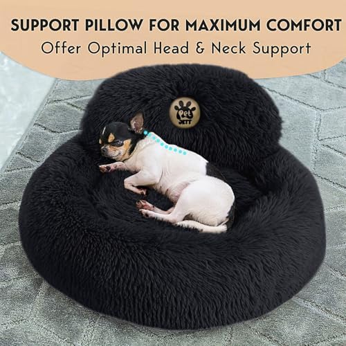 PetJett Calming Dog Bed for Small Dogs – 23" Donut Dog Beds, Anti-Slip & - Image 2