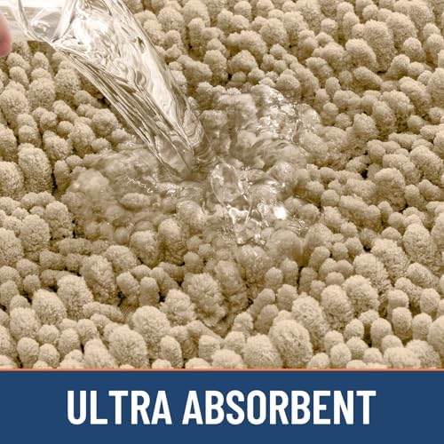 Smiry Bathroom Rugs 44X24, Extra Soft Rubber Backing Chenille Bath Mats - Image 5