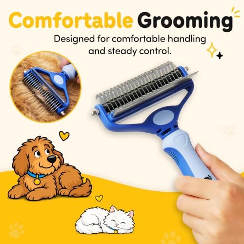 2-in-1 Deshedding Brush and Dematting Rake - Image 6