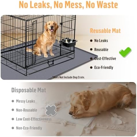 Silicone Dog Bed Mat 34"x 22" Crate Mat - Image 3