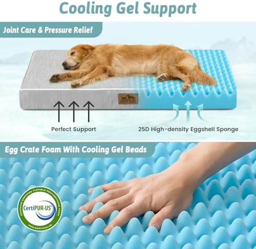 COZY KISS Cooling Orthopedic Dog Bed, Waterproof Lining - Image 3