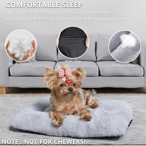 Crate Pads 18x12 Dog Bed for XX- Small Dogs and Indoor Cats Washable, Fluffy - Image 2