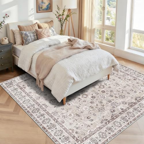8x8 Area Rug Vintage Washable Large Carpet - Image 6