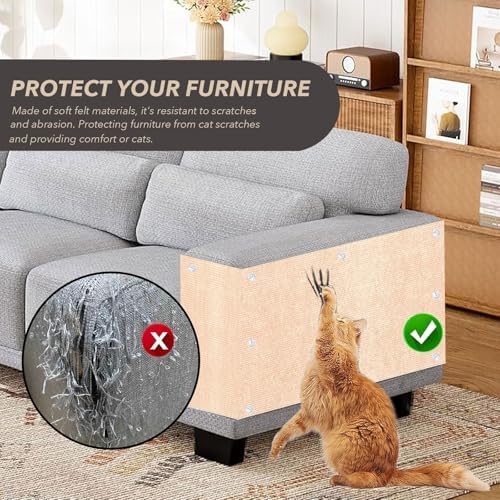 Self-Adhesive Cat Scratching Mat, Cat Scratch Furniture Protector - Image 3