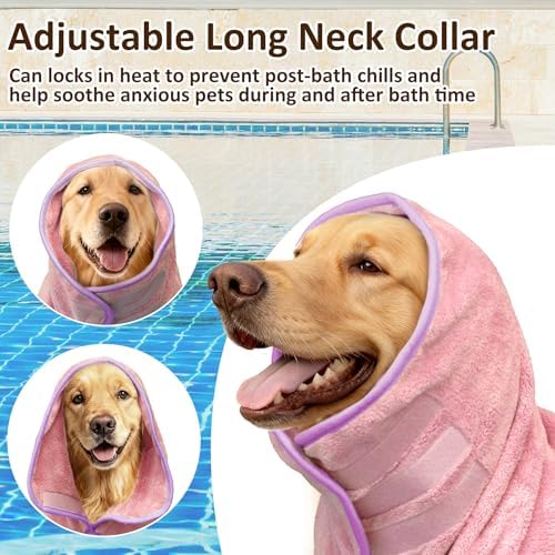 Soft Dog Bathrobe Fast Drying Dog Coat, Super Absorbent Dog Towels - Image 4