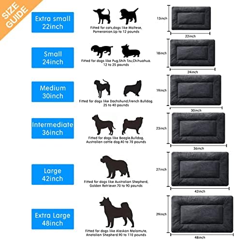 Dog Crate Pad Washable Dog Bed for Crate Medium Cozy Mat 30-Inch Dark Gray - Image 2